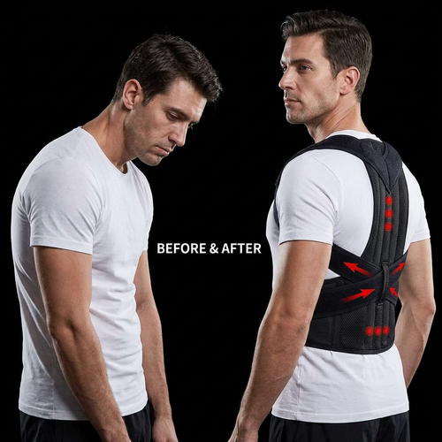 Premium adjustable posture corrector back brace, Muscle Hub