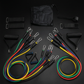Premium resistance bands set with 5 color-coded levels, Muscle Hub