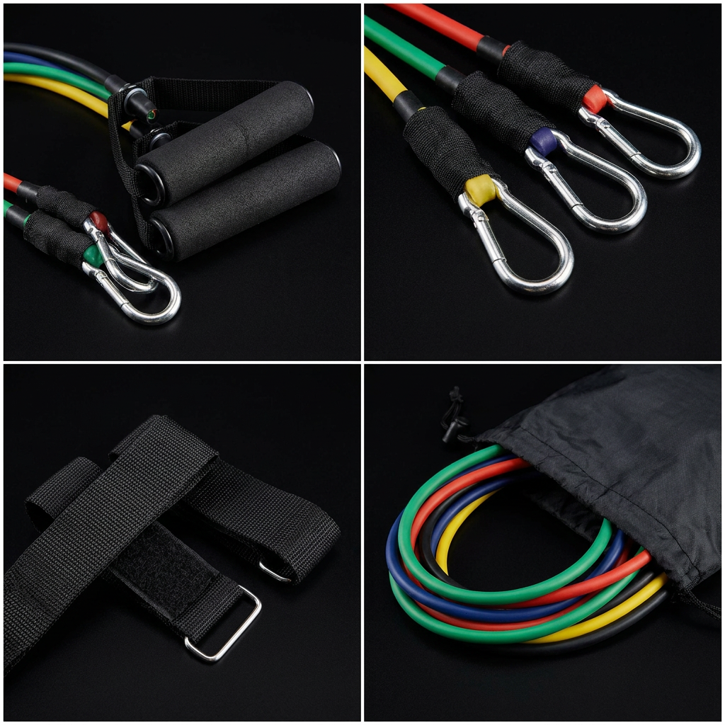 Resistance bands set with door anchor and handles