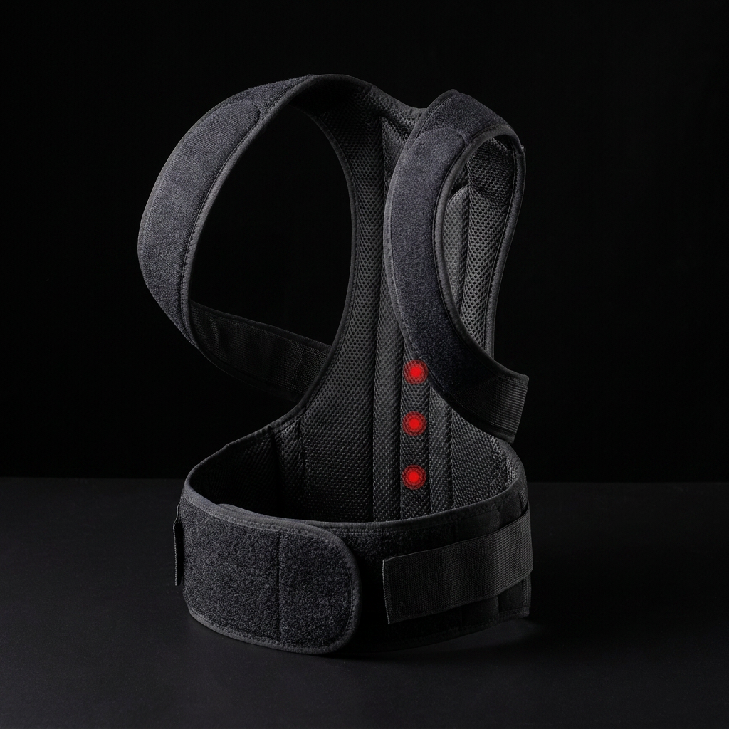 Professional product photo of posture corrector back brace