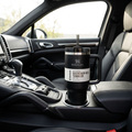 Premium insulated tumbler in SUV lifestyle setting, Muscle Hub